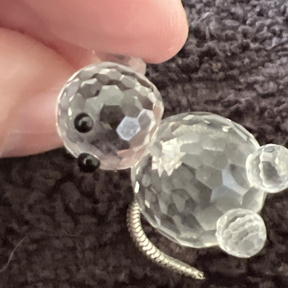 Swarovski Crystal Cat Kitty Charm Figurine Flowing Wire Tail RETIRED - Picture 6 of 11